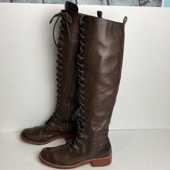 FREE PEOPLE Anthropologie GEE WAWA LACE UP BOOT 7 Boho Witchy Winter Steampunk - Picture 3 of 15